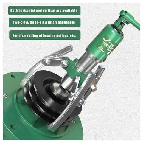 Heavy Duty Hydraulic Gear Puller Bragging Thirty Ton Capacity Rock Solid Bearing Extractor Kit With Two Or Three Jaws For No Hustle Pump and tube drawing jobs built right, showing two-claw assembly.