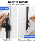 Door Hat Rack With Two Way Hanging And Display Hooks For Baseball Caps Over The Door Hat Organizer installation on a white door