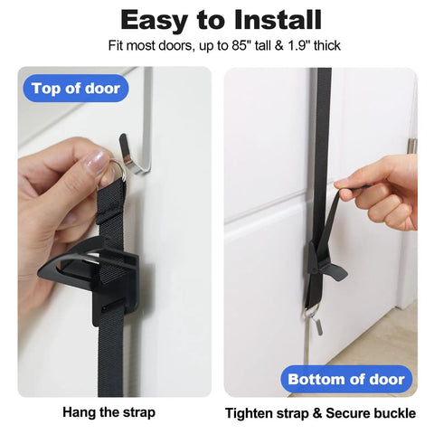 Door Hat Rack With Two Way Hanging And Display Hooks For Baseball Caps Over The Door Hat Organizer installation on a white door