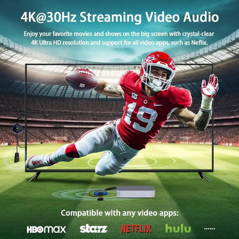 Wireless HDMI Transmitter And Receiver 4K Kit With 165Ft Range streaming sports on HDTV in stadium
