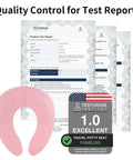 No Sweat Portable Potty For Toddler Pink Travel Training Seat with quality test report and rating, showing reliability and safety.