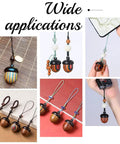 Five Pack Rainbow Wood Acorn Pendant Set With Openable Mini Cremation Urns For Ashes used as keychains and decor