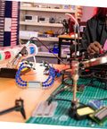 Heavy-Duty Soldering Helping Hand Tool With Flexible Arms And Welding Station Holder For Expert Pcb Repair on workbench