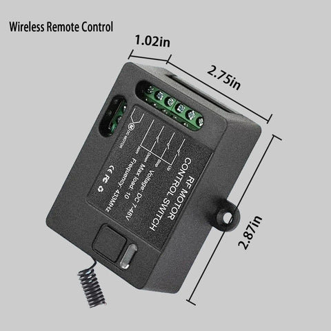 Dimensions of Dual Direction Remote Control Switch for 12V Linear Actuators, Forward and Reverse Motor Control