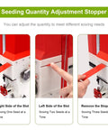 Handheld Seed Planter And Fertilizer Spreader For Home Garden Adjustable Seed Rate And Depth No Bending Seeding detail
