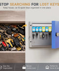 16 Key Wall Mounted Lock Box With Three Digit Combination Lock And Backup Key, Key Organizer for home and office use