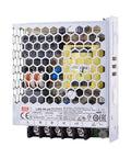 Heavy Duty Industrial Power Supply 24V 2.2A 52.8W inside a slim cabinet with honeycomb safety cover for automation systems.