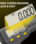 Pro Grade Digital Micrometer Measuring Tool For Precision Inch And Metric Thickness With 0.00005 In 0.001 Mm Accuracy close-up display