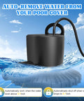 Pool Cover Pump 3000 LPH Automatic On Off Submersible Water Pump with hose and power cord for water removal