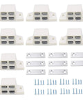 Heavy Duty Magnetic Cabinet Catch Set 8 Pack Stainless Steel Shutter Door Latch With Mounting Screws For Home Cabinets And Cupboards Easy Install Durable Corrosion Resistant Hardware