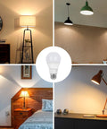 A19 LED Light Bulbs Dimmable 60W Equivalent, 2700K Soft White, 800 Lumens, 10W, E26 Base, UL Listed in various rooms