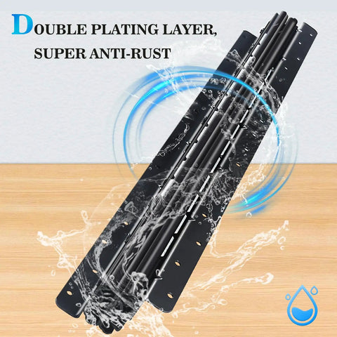 Undermount Heavy Duty Drawer Slides Full Extension 16 Inch Bottom Mount Rails With Ball Bearing Glide shown with anti-rust coating