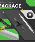 Universal Boat Gimbal Bearing Puller And Alignment Tool Kit shown with steel and powder coated black finish components