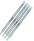 Two Way Drawer Slides Side Mount 4 Pack 12.2 Inch Full Extension Ball Bearing Drawer Runners Heavy Duty Cold Rolled Steel Track Rails