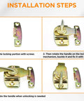 Installation steps for Heavy Duty 4 Piece Dining Table Locks for rock solid alignment with spring loaded steel connectors.