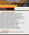 42RLE Transmission Shift Solenoid Block Pack Kit For Chrysler Dodge Jeep Liberty, vehicle compatibility list and part numbers
