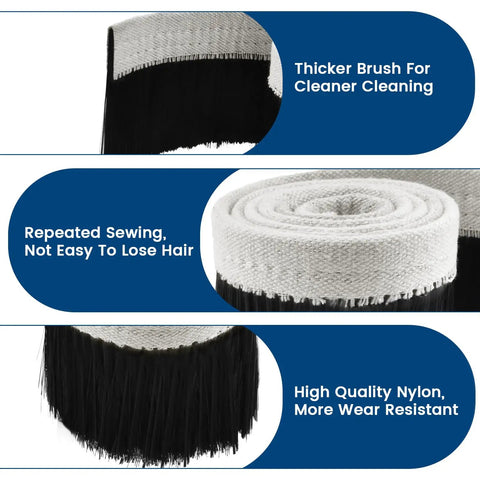 CNC Vacuum Brush Beefy Nylon Dust Shoe For CNC Router And Milling Machines 1m By 70mm Black Dust Cover Attachment Detailing