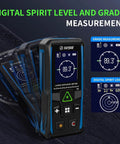Green Laser Measuring Tool With Handy Angle Sensor 4 Way Rotating Color LCD Vibration Alert Up To 328 Feet Range Auto Screen Rotation For Easy Reading From Any Angle, handheld laser distance meter with digital spirit level