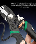Kick Butt With This Badass 8 Inch Electrical Wire Tool Crimping And Stripping Made Tough High Grade Steel Compact Design for crimping terminals.