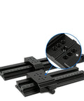 Heavy Duty X Axis Dovetail Linear Translation Stage Guide With Rock Solid Stability And Super Smooth Glide Precision Optical Alignment Platform For Lab Work close-up of mounting holes