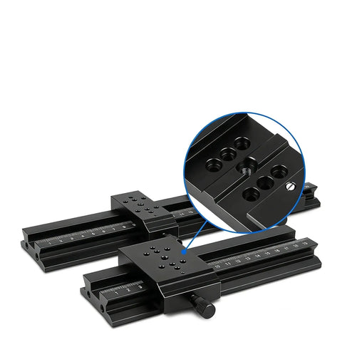 Heavy Duty X Axis Dovetail Linear Translation Stage Guide With Rock Solid Stability And Super Smooth Glide Precision Optical Alignment Platform For Lab Work close-up of mounting holes