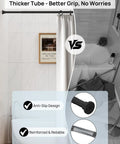 Heavy Duty Tension Shower Rod 42 To 83 Inches No Drill No Slip Adjustable With Strong Spring Pole Rust Resistant Black Curtain Rod over bathtub