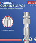 3/8 Inch Stainless Steel Flex Hose Npt Male Jumper 40 Inch Long For Air Compressors with polished surface and leak-proof design.