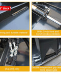 72 Inch Hydraulic Grapple Attachment for Skid Steer Loader With Quick Tach, showing close-up of 3/8 inch steel and dual cylinders.