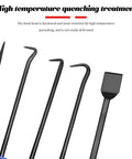 11 Piece Car Carbon Steel Precision Hook And Pick Set With magnetic telescoping features and gasket scraper, high temperature treatment