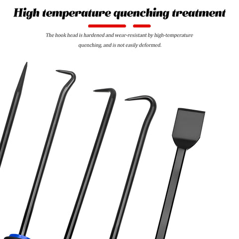 11 Piece Car Carbon Steel Precision Hook And Pick Set With magnetic telescoping features and gasket scraper, high temperature treatment