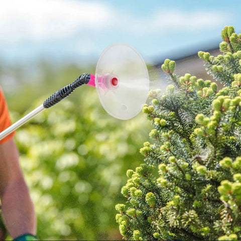 High Pressure Mist Nozzles For Backpack Sprayers 30 Piece Kit With Large 4 Inch Spray Tips in use watering garden plants