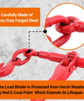 Heavy Duty Ratchet Chain Binders 2 Pack 9215 Lbs Working Load Limit Three Eighths To One Half Inch With G70 Hooks