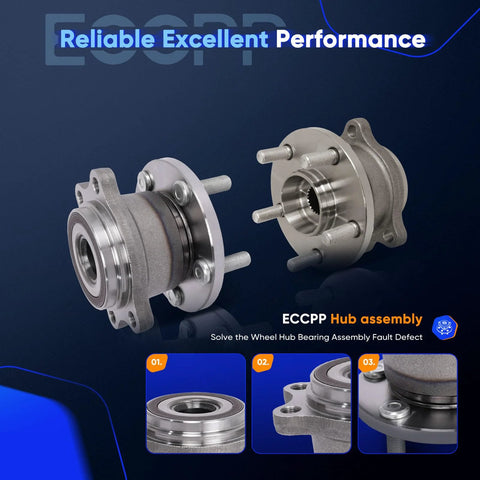 2 Pack Rear Wheel Hub Bearing Assembly For Subaru Outback And Legacy 2005 2006 2007 2008 2009 With ABS AWD 5 Lug OE 512293 Left And Right Rock Solid Reliability