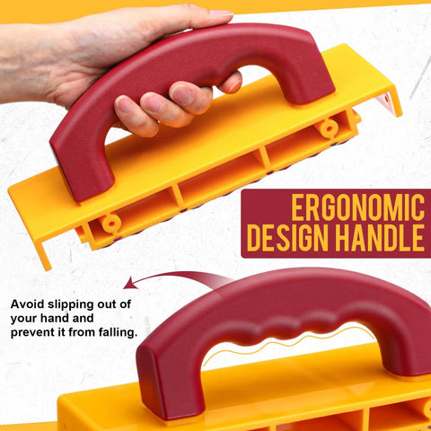 Two Pack Table Saw Push Blocks Yellow Safety Gear With Pro Grade Anti Slip Pads And Offset Handles To Boost Control