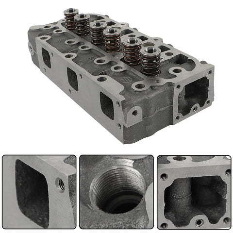 Heavy Duty Complete Cylinder Head Assembly With Precision Valves And Durable Sealing Gasket Kit For D1305 Motor RTV1100 showing top view with springs.