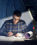 Rechargeable LED Work Light With Magnetic Base And Hanging Hook 360 Degree Rotation used for studying at a desk