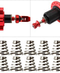 10 Pack Bike Wheel Quick Release Spring Skewers Stainless Steel Rustproof High Tension Durable Spring Pads, close-up view