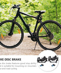 Heavy Duty Aluminum Alloy Disc Brake Caliper Pair With Badass Stopping Power For Trail Blazing And City Cruising Snappy Install And Dependable Hand Grip on a mountain bike.