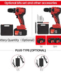 Heavy Duty Brushless Impact Drill Boasting 21 Volt Cordless Muscle And A Beefy 3 8 Inch Chuck with battery options and accessories.