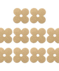 Ten Piece Vintage Flower Brass Cabinet Backplates Set For Doors, Drawers, Cabinets And Closets 1 Inch Decorative Gasket Hardware In Bronze Finish