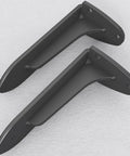 Heavy Duty Wall Mounted Shelf Brackets 2 Pack Black Iron Metal L Shape Floating Supports for DIY Open Shelving