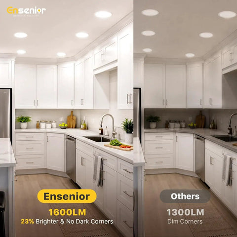 Four Pack 7 Inch Led Recessed Ceiling Lights With 5 Cct Switch For Hassle Free Setup Allows You To Pick The Exact Warmth Level Before Mounting Delivers Punchy 1600 Lumen Glow To Brighten Up Rooms Fast With Zero Guessing Needed