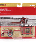 1/64 Scale Farmall 460 Tractor With Disk Diecast Toy For Kids 3 Plus Free Rolling Rubber Wheels Pin Hitch Attachable Disk