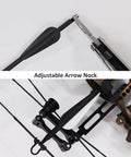 12 Pack Archery Hunting Arrows For Compound Bow Or Recurve Bow With Removable Tips And Adjustable Nocks 30 Inch Black Vanes