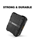 StackTech 1 Drawer Tool Box With Auto Latching Drawers, 50 lb capacity, shown closed with strong black exterior design.
