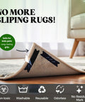 Non Slip Rug Gripper Pads 20 Pack Set, Super Sticky Adhesive Rug Stoppers That Are Reusable And Washable under a lifted rug corner
