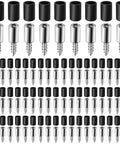Heavy Duty Cabinet Shelf Peg Set With 150 Self Tapping Shelf Pins And 150 Sleeves 0.3 Inch Closet Support Screws in black