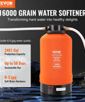 Portable 16,000 Grain RV Water Softener with Three Quarter Inch Brass Fittings and Forty Two Inch Hose for RVs Trailers Boats