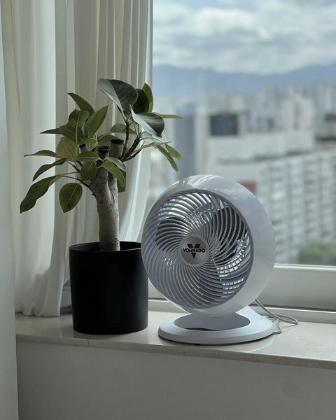 Slip Into Cool Vibes With Slick White Whole Room Air Circulator Fan Harnessing Heavy Duty Vortex Airflow, Four Smooth Speed Settings, And Ninety Degree Tilt To Chase Off The Summer Heat Wherever You Hang