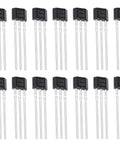 20 Pack A3144 Hall Effect Sensor Kit With 3 Pins OH3144 AH3144E Magnetic Detector High Precision Fast Response Small Size 28V Ready Durable Black Package For DIYers And Hobbyists Doing Cool Projects visible as multiple sensors on display.